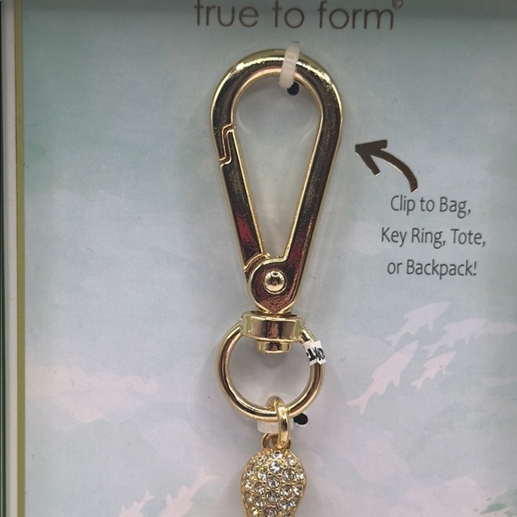 True to Form Turtle Keychain with Blue Gem - Picture 4 of 7